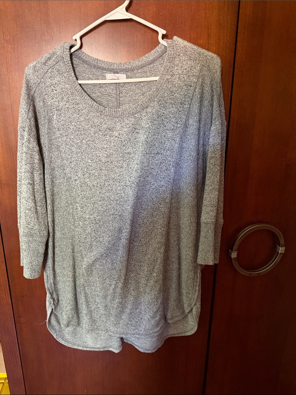 Maurices Light Heather Gray Relaxed Knit Tunic